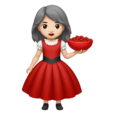 Lobo macho comiendo a la niña del cuento caperucita roja sticker