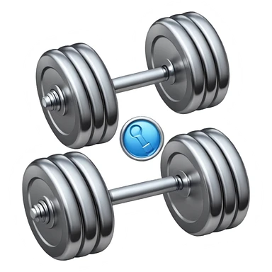 dumbbell with a drop symbol sticker