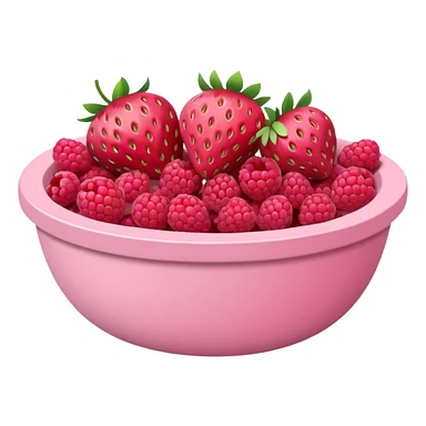 pinkpastel  fruits bowl sticker