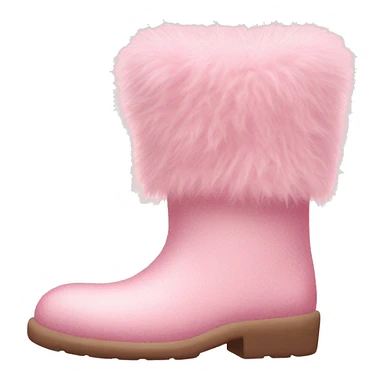 light pink fuzzy boots sticker