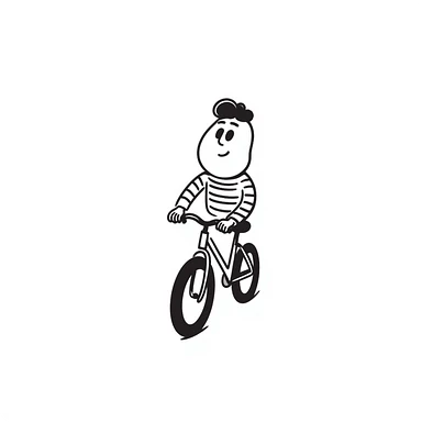 potato riding a bike sticker