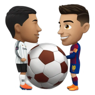 Ronaldo-kiss-Messi sticker