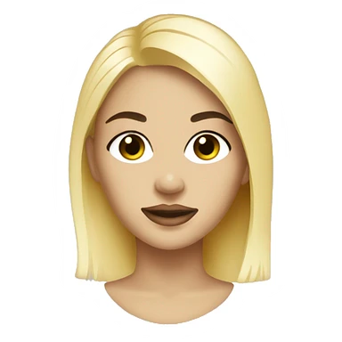 Blondie girl face mask skincare sticker
