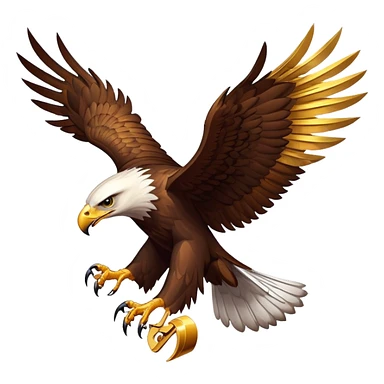 Golden eagle with razor and gold wings, Red Rising sticker