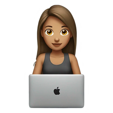 Girl-hold-MacBook sticker