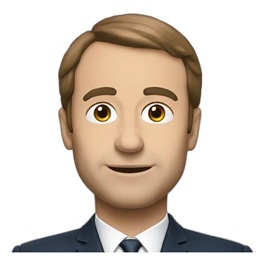 Macron obeise sticker