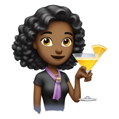 Cocktail hour girl funny sticker