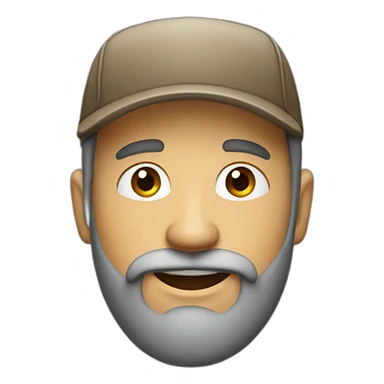 Man with beard on cap winking sticker