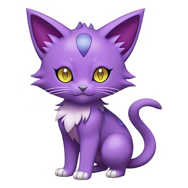 Purrloin-Delcatty-Pokémon-Fakémon-hybrid-creature (full body) sticker