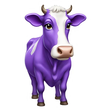 Purple cow sticker