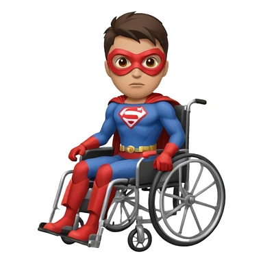 Superhero in a wheelchair sticker