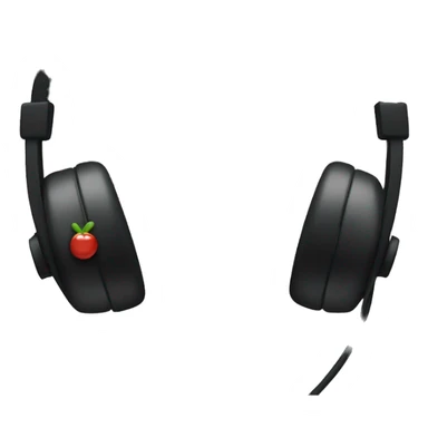 Headphones with a bow sticker