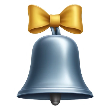 school bell with a bow sticker