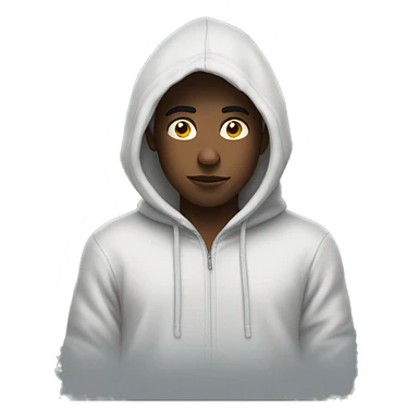 mysterious boy in hoodie saying Realy sticker