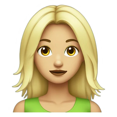 chica rusa con ojos verdes sticker