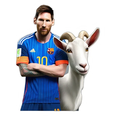 messi and goat sticker