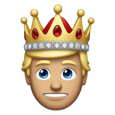 Donald Trump wearing a crown sticker