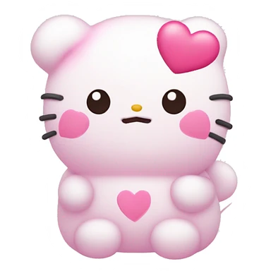 Sanrio Cogimyun with pink hearts sticker