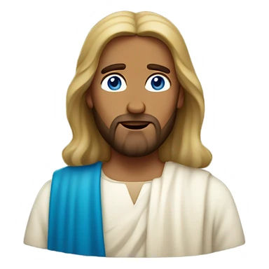 Jesus with blue eyes sticker