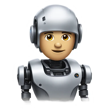 Channing as a robot sticker