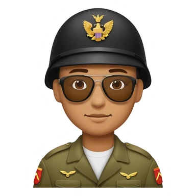 soldier with sunglasses sticker