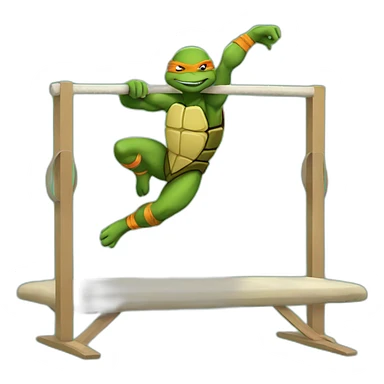 ninja turtles in gymnastics sticker