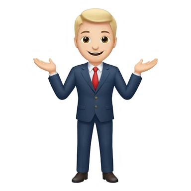 happy boss in his office sticker