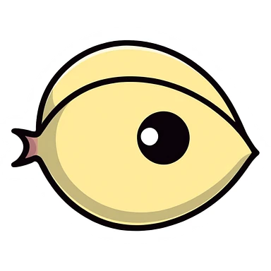 cartoon eye with expressive eyelid and pupil sticker
