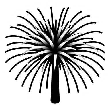 black and white firework emoji sticker