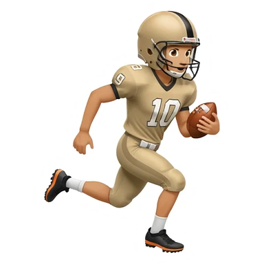 A person playing football on the field sticker