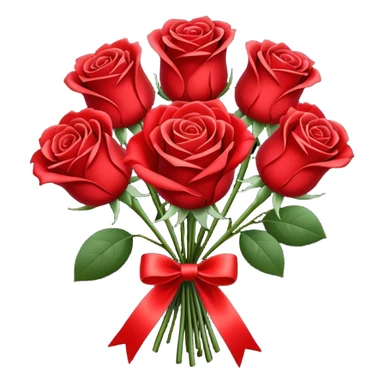 romantic love, bouquet of roses sticker