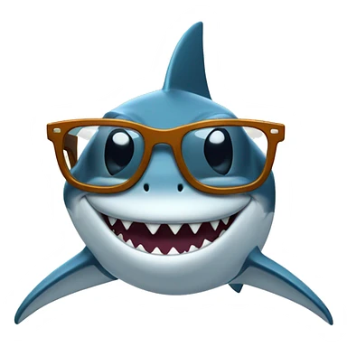 Shark with cool glasses sticker