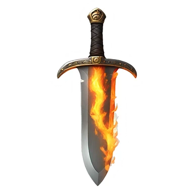  sword with fire sticker