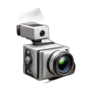 Video Camera, Instagram YouTube icons fly out from the Cardboard box sticker