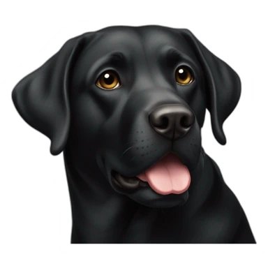 Un labrador noir qui fais un bisous sticker