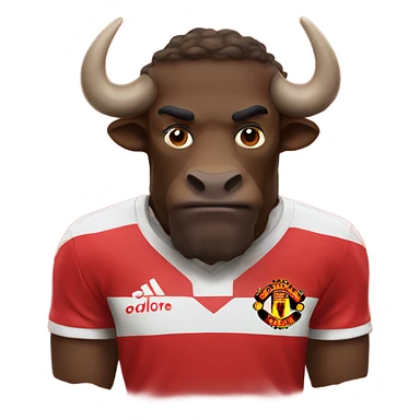 buffalo in a manchester united shir sticker