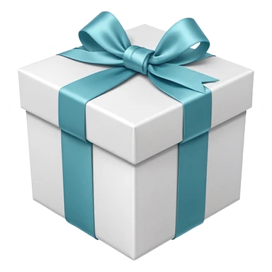 white gift box sticker