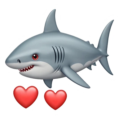 Tiburón con ojos de corazon sticker