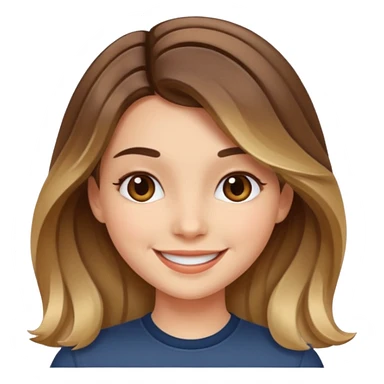 girl with balayage hair emoji sticker