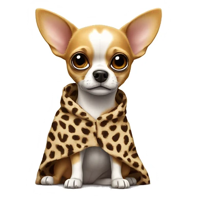 chihuahua avec robe léopard sticker