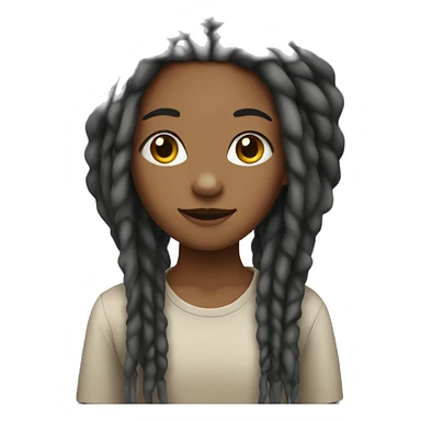 girl with dreadlocks sticker