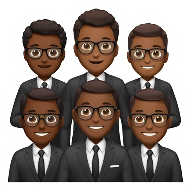 black men in suits wearing glasses sticker