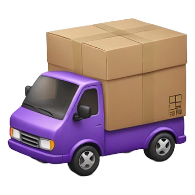 Delivery car with violet accents sticker