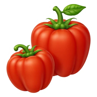 Tomato and bell pepper together sticker