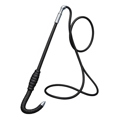 Very Short Black riding whip  sticker