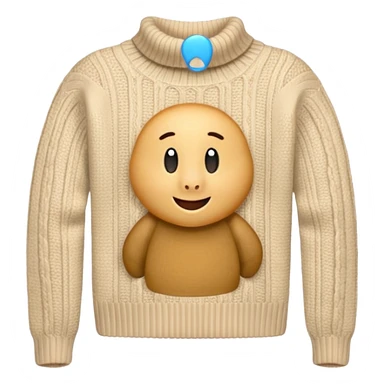 beije turtleneck sweater sticker