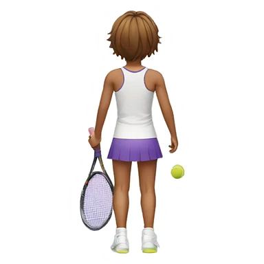 tennis player's back symmetric sticker