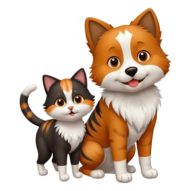 perro y gato sticker