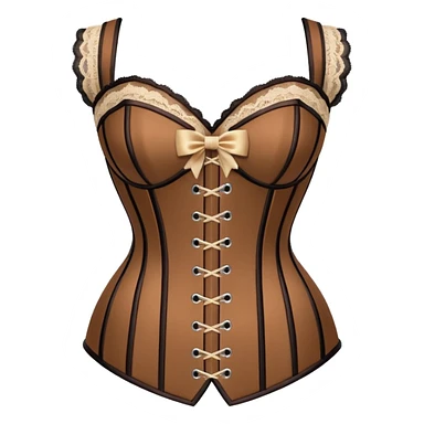 brown corset with bow sticker