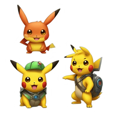 Pikachu et dracofeu sticker